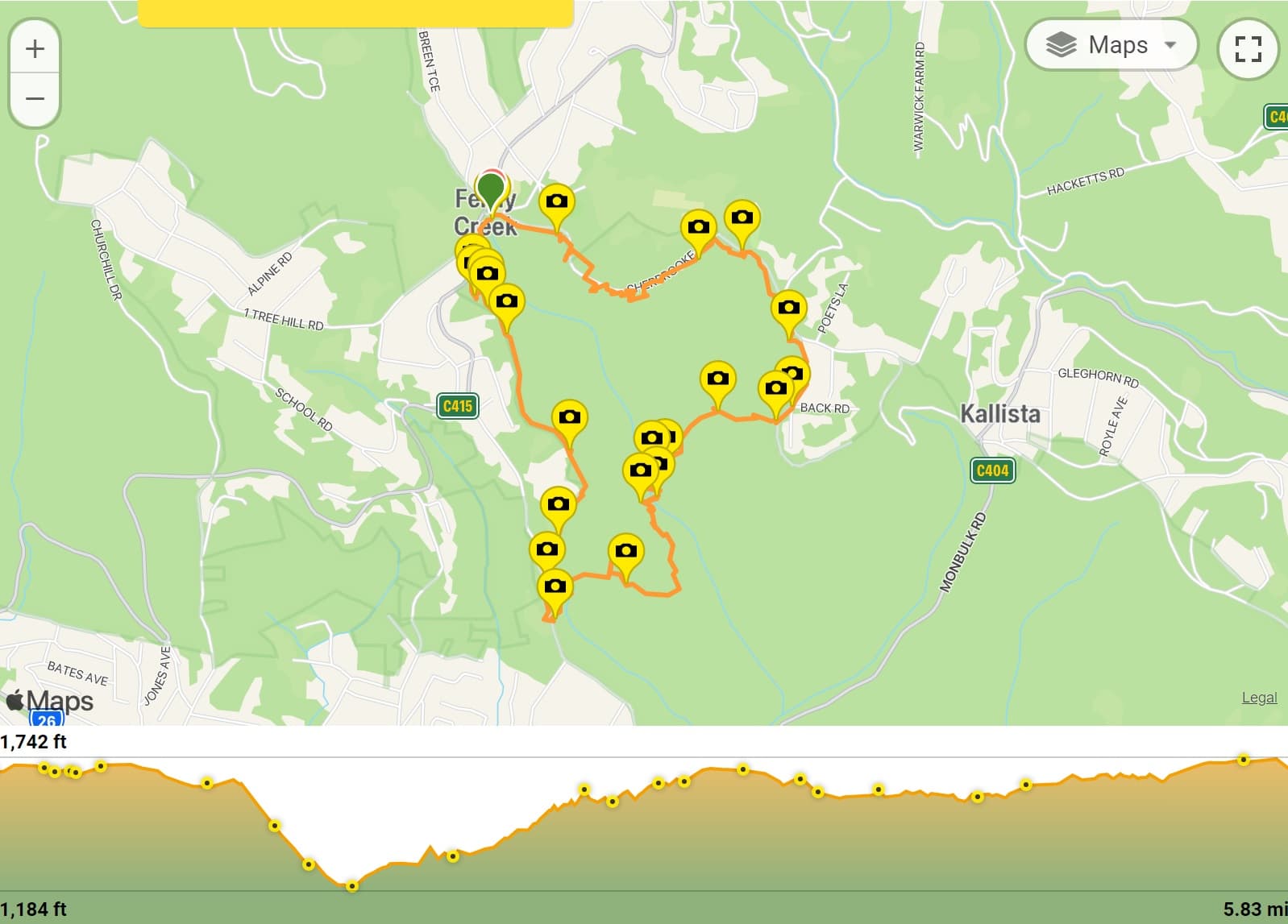 Ferny Creek Anzac Memorial Loop